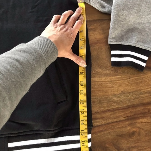 Monat gear varsity jacket coat black grey - Picture 10 of 10